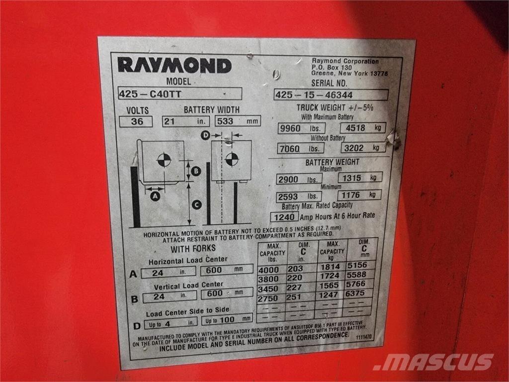 Raymond 425-C40TT Stavebnictví - ostatní