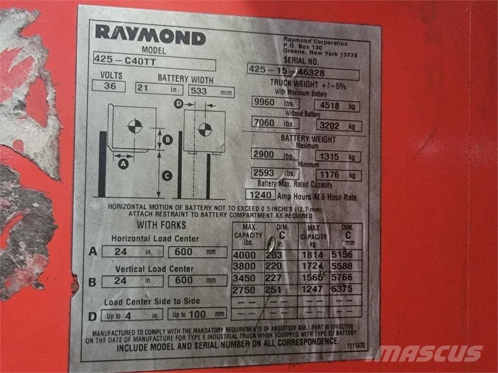Raymond 425-C40TT Stavebnictví - ostatní