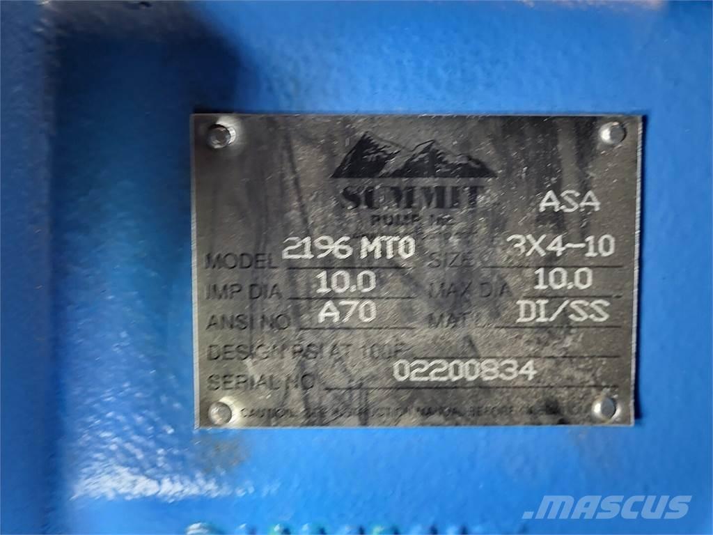  SUMMIT PUMP 2196MTO Příslušenství a náhradní díly k vrtným zařízením