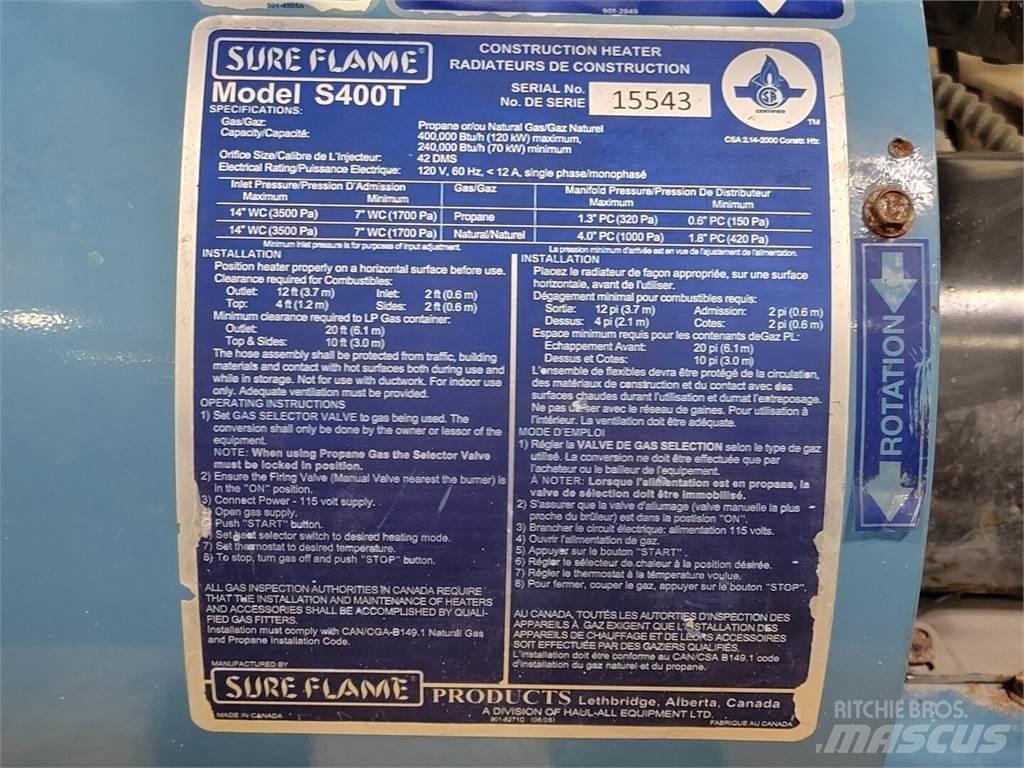  SURE FLAME S400T Topení a zařízení pro rozmrazování