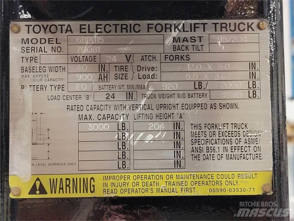 Toyota 6BPU15 Stavebnictví - ostatní