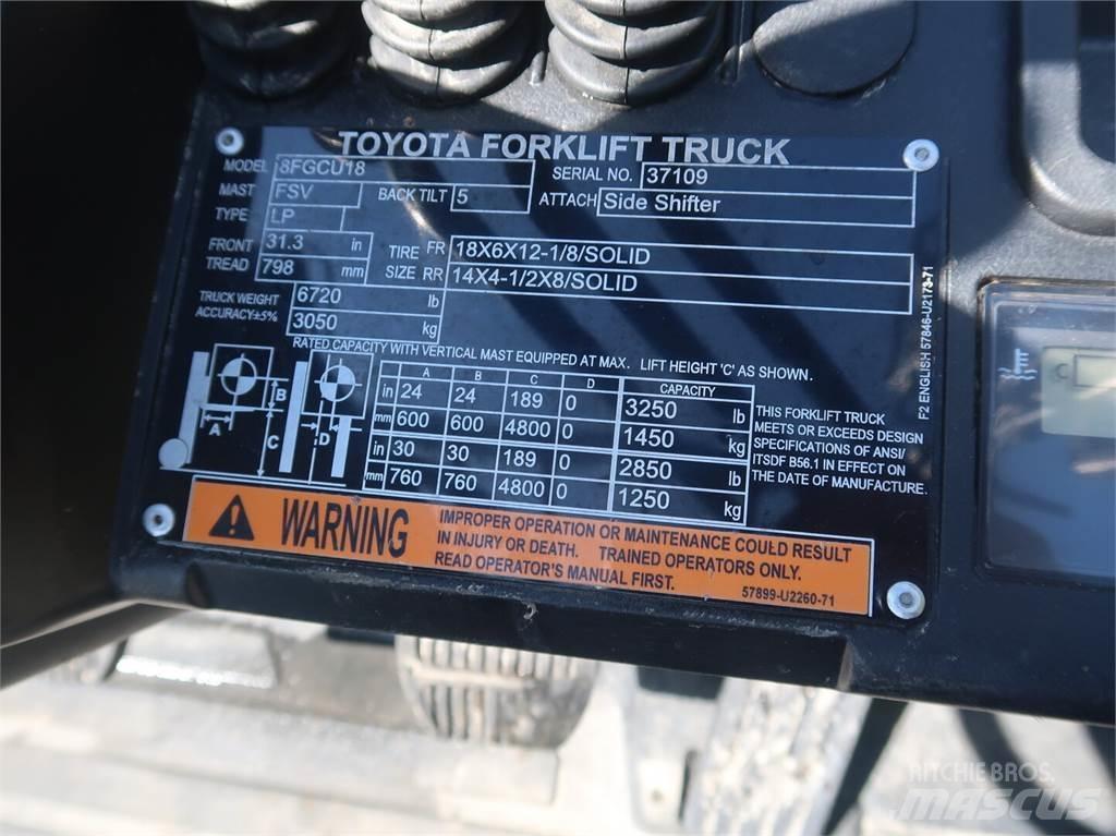 Toyota 8FGCU18 Stavebnictví - ostatní