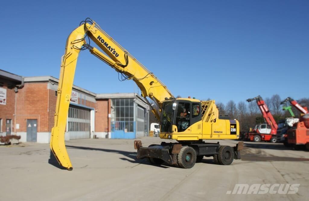 Komatsu PW220-MH Kolová rýpadla
