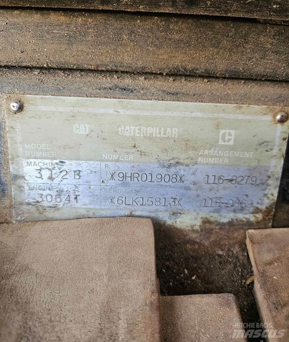 CAT 312B Pásová rýpadla