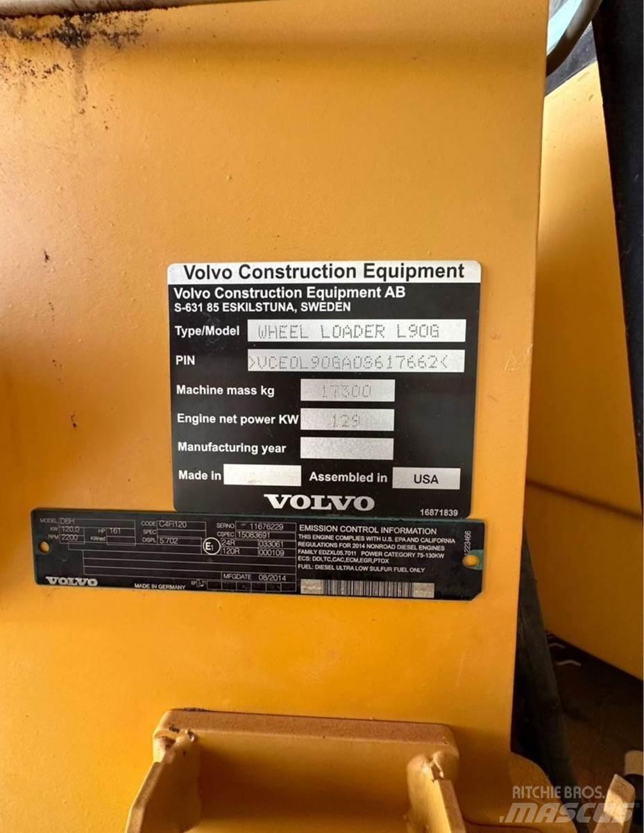 Volvo L90G Kolové nakladače
