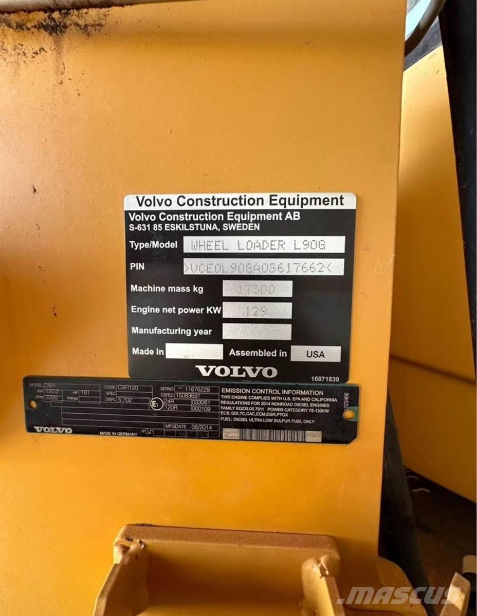 Volvo L90G Kolové nakladače