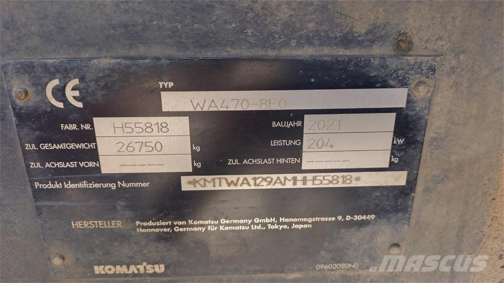 Komatsu WA 470-8 Kolové nakladače