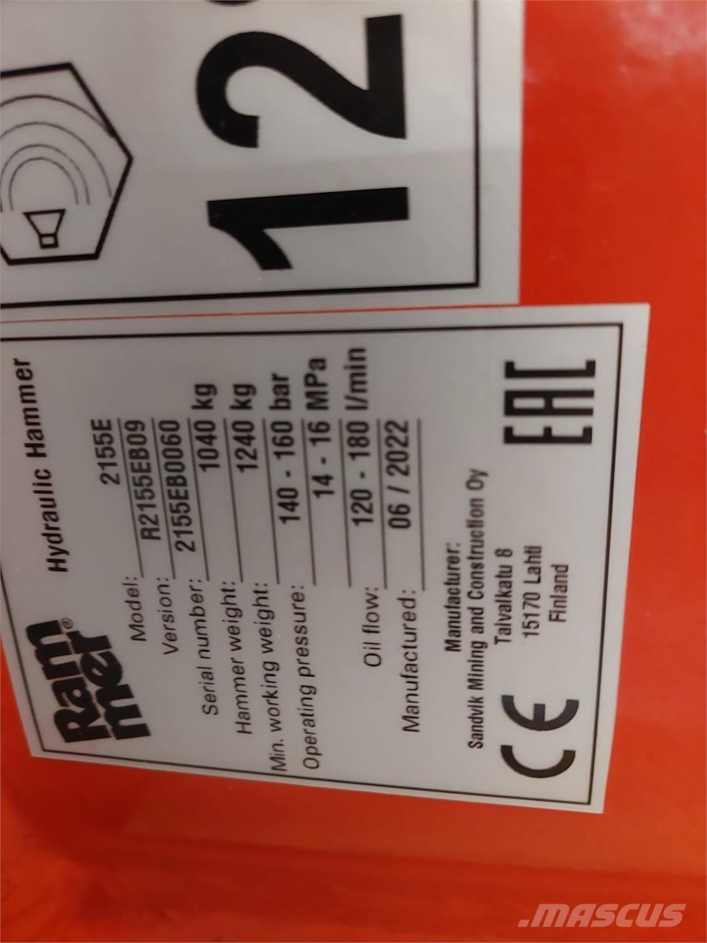 Rammer 2155E Stavebnictví - ostatní