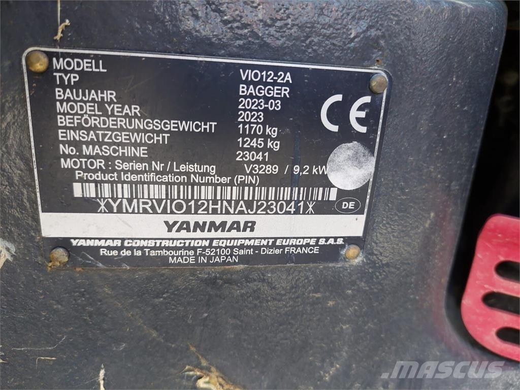 Yanmar Vio 12 Pásová rýpadla