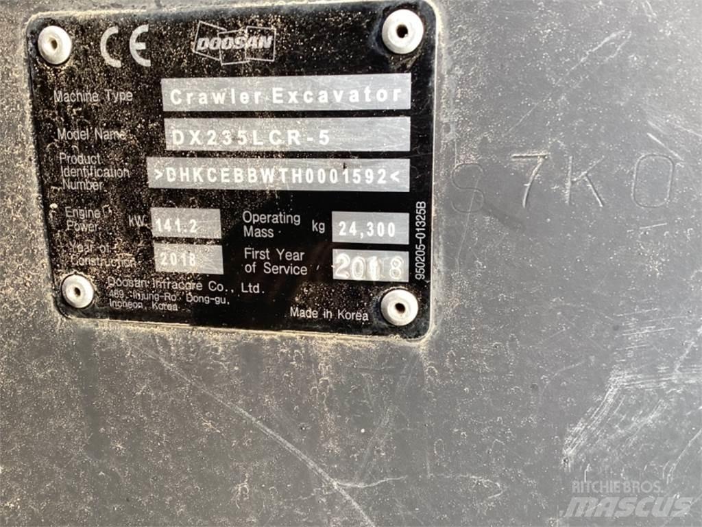 Doosan Dx235 LR 5 Pásová rýpadla