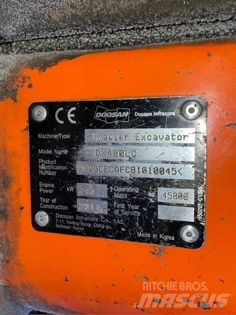 Doosan DX480LC Pásová rýpadla