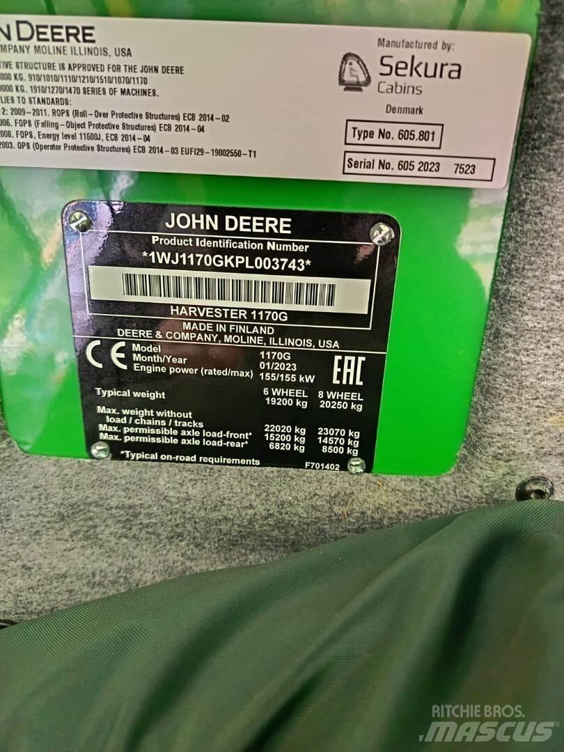 John Deere 1170G Harvestory
