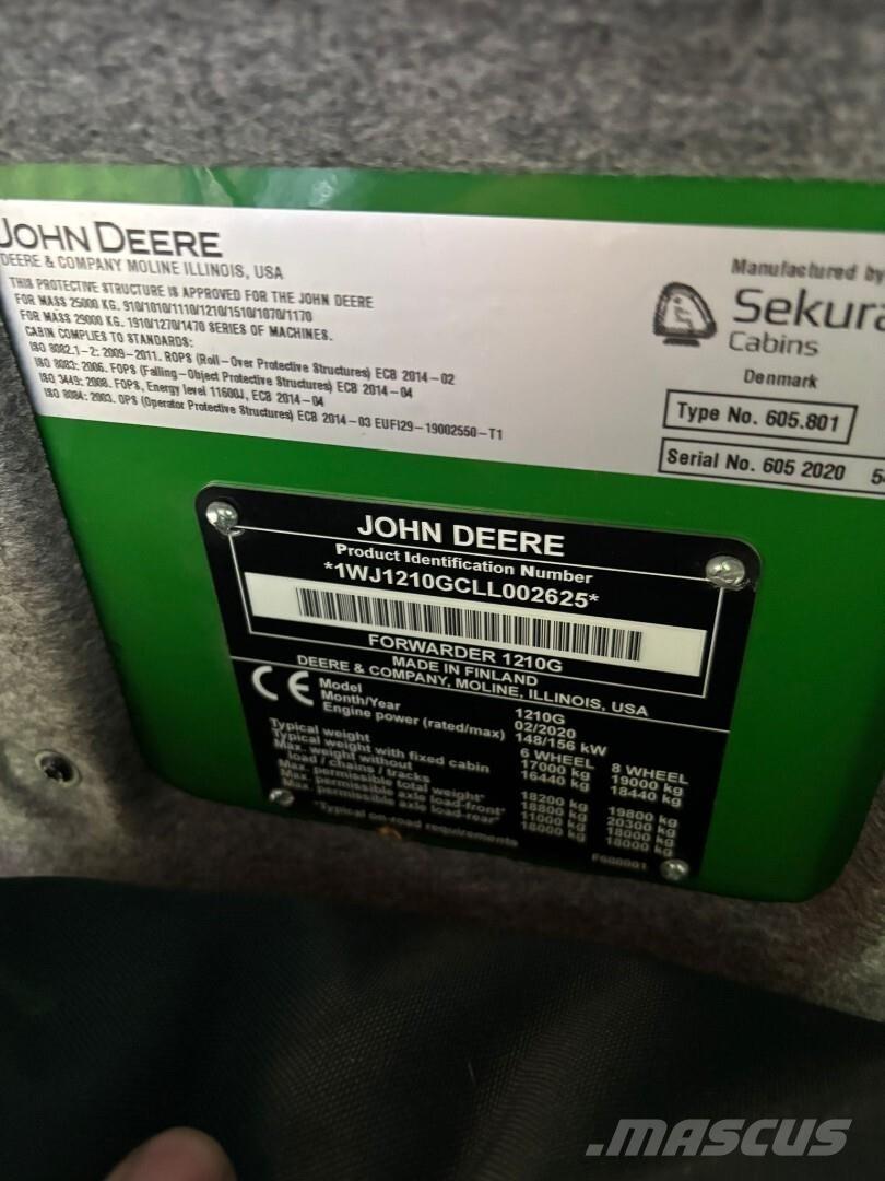 John Deere 1210G Vyvážecí traktory