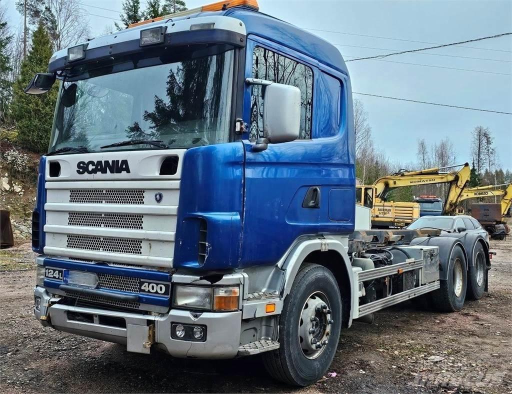 Scania 124 L 6x2 Hákový nosič kontejnerů