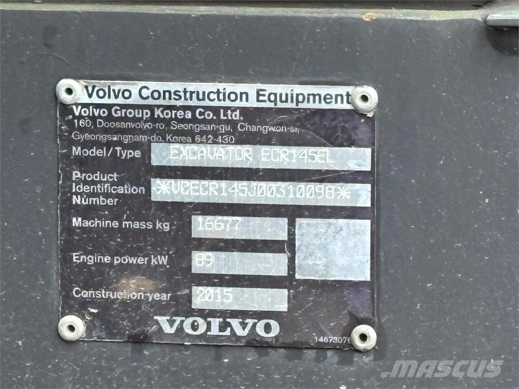Volvo ECR 145 EL Pásová rýpadla