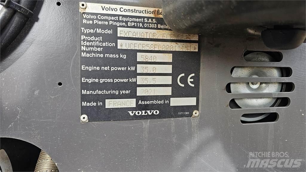 Volvo ECR 58 F Mini rýpadla < 7t