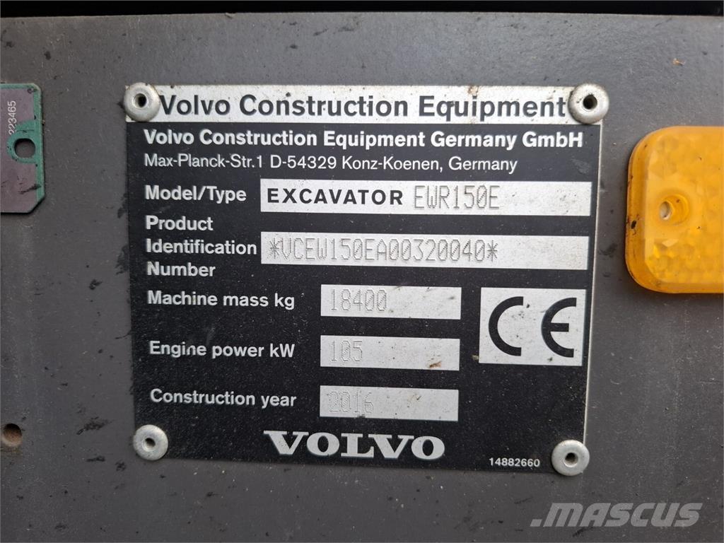 Volvo EWR 150 E Kolová rýpadla