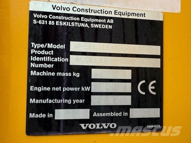 Volvo L180H Kolové nakladače