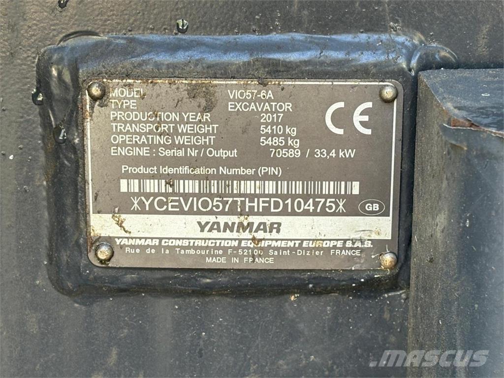 Yanmar VIO 57-6A Mini rýpadla < 7t