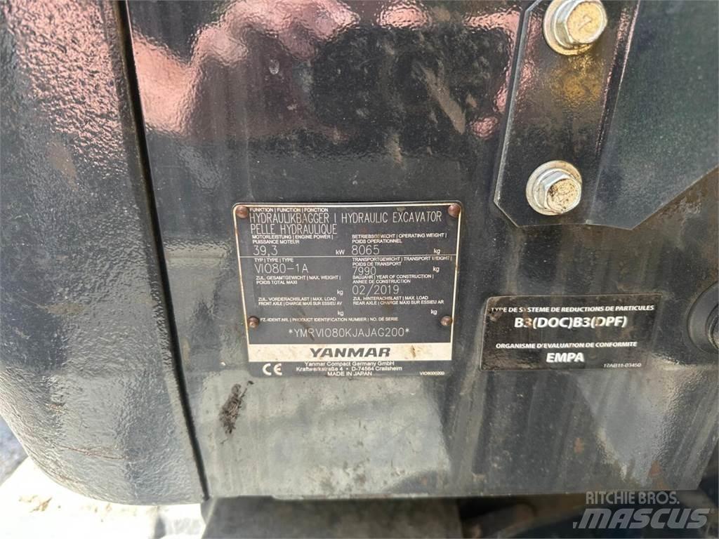 Yanmar Vio 80-1A Midi rýpadla 7t - 12t