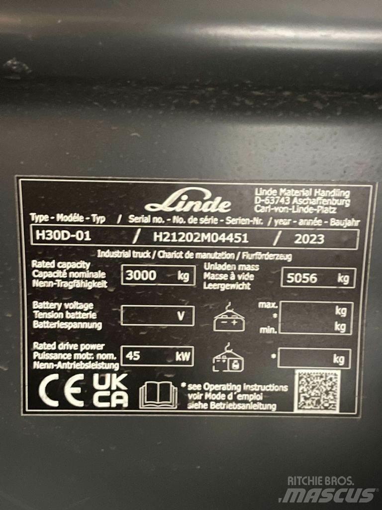 Linde H30D-01-1202 Dieselové vozíky