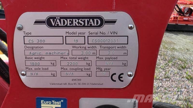 Väderstad Cultus 300 Další stroje na zpracování půdy a příslušenství