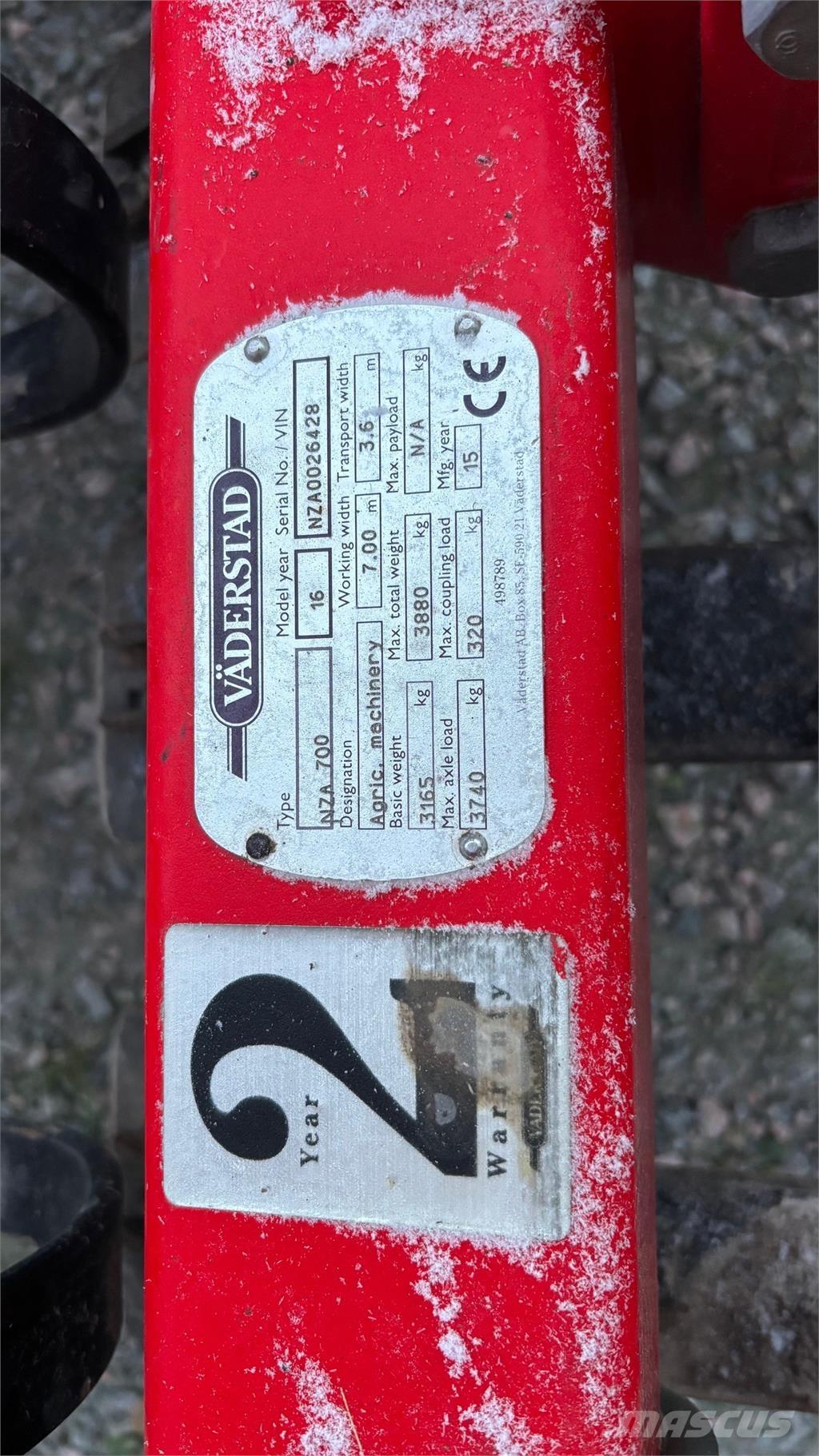 Väderstad NZA 800 HARV Brány