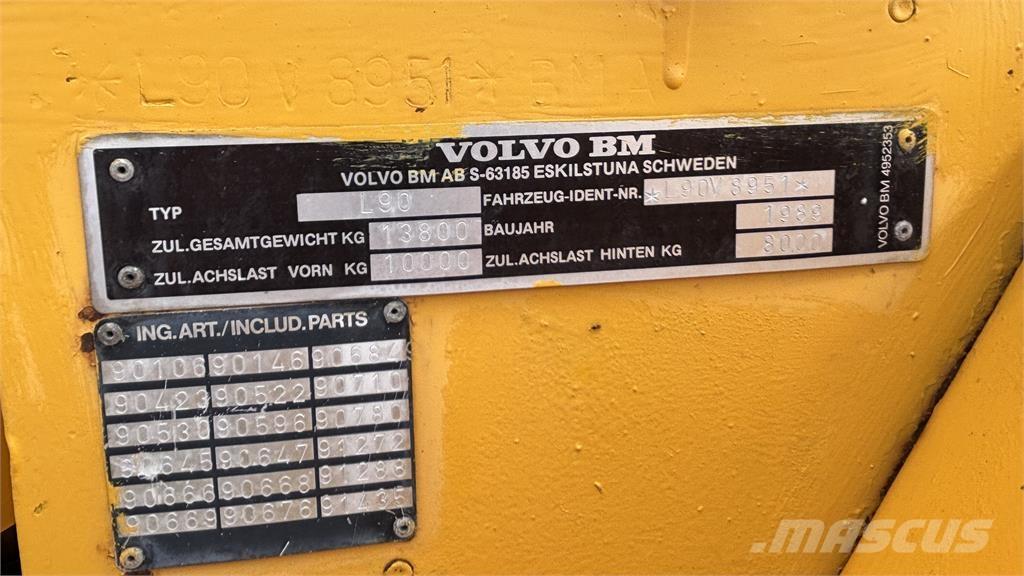 Volvo L90 LASTMASKIN Kolové nakladače