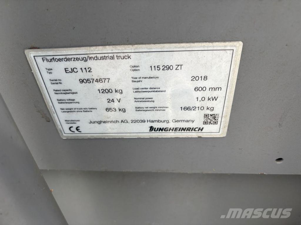 Jungheinrich EJC 112 Ručně vedené vysokozdvižné vozíky