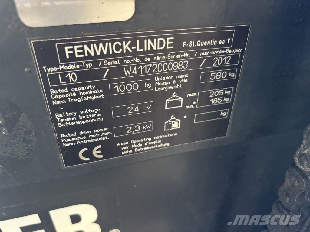 Linde L10 Ručně vedené vysokozdvižné vozíky