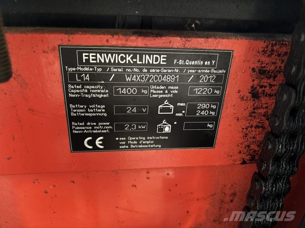Linde L14 Ručně vedené vysokozdvižné vozíky