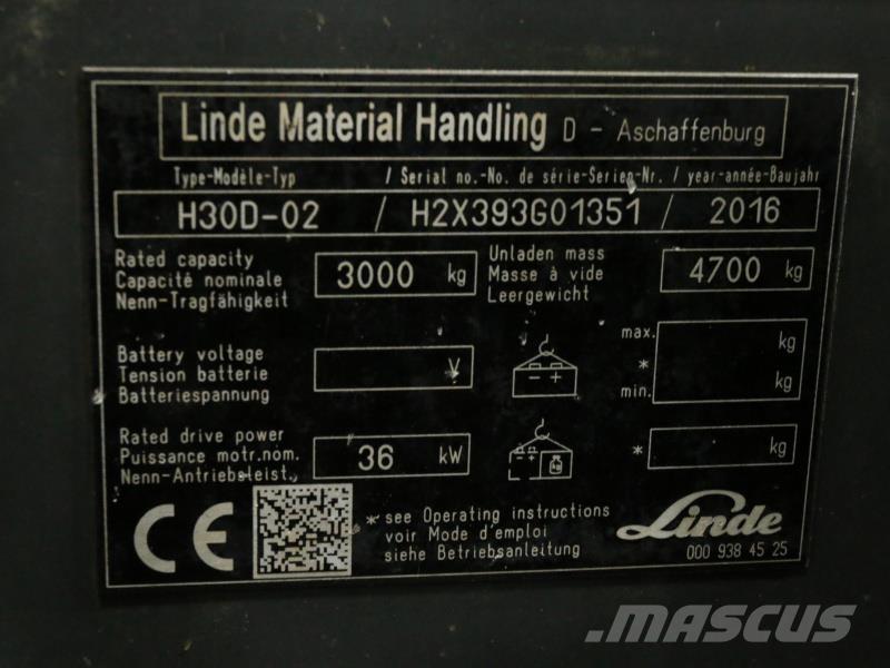 Linde H30D-02 393 Dieselové vozíky
