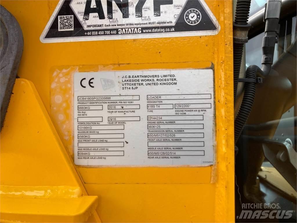 JCB 418S Teleskopické nakladače pro zemědělství
