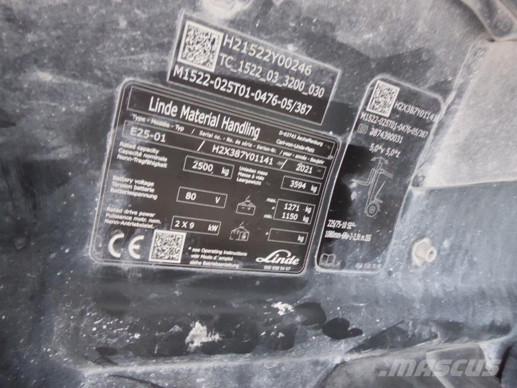 Linde E25-01 Akumulátorové vozíky