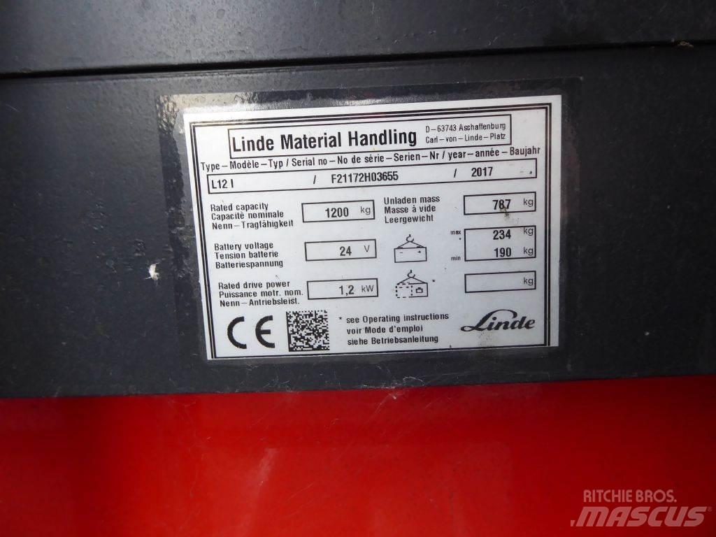 Linde L12L Ručně vedené vysokozdvižné vozíky
