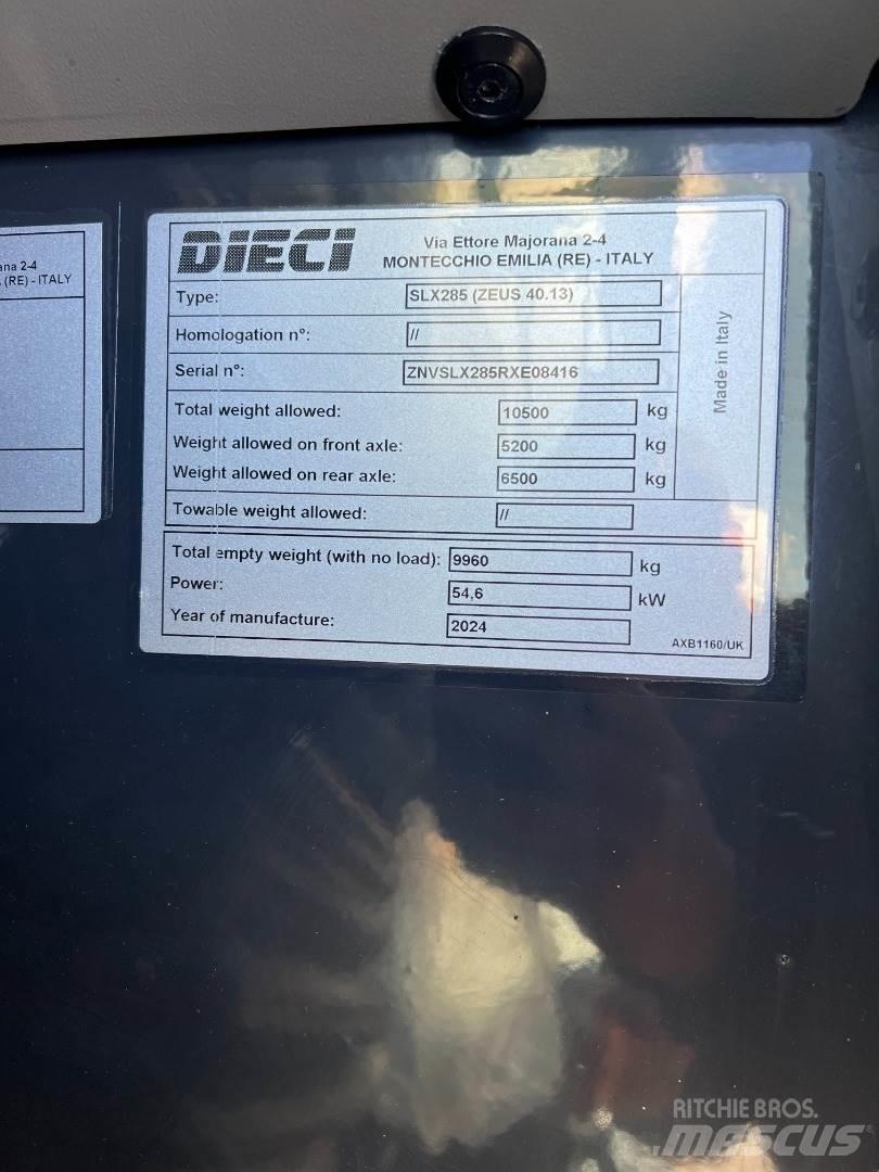 Dieci 40.13 Ostatní zdvihací technika