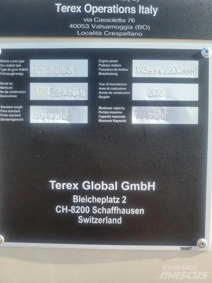 Terex TRT35 Jeřáby pro těžký terén