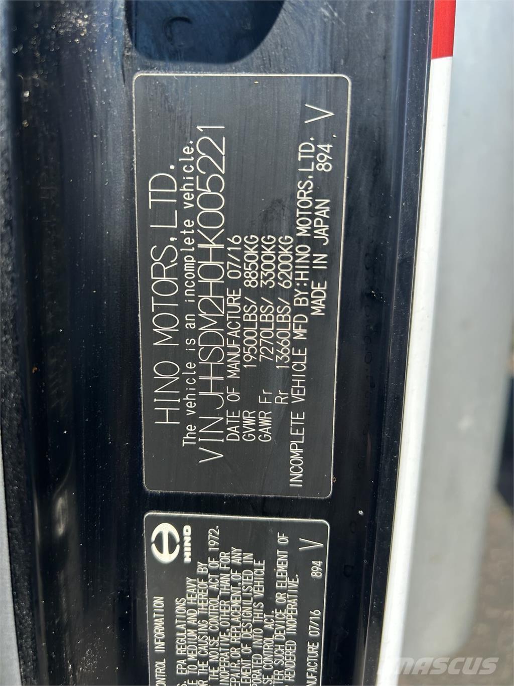 Hino 195 Skříňová nástavba