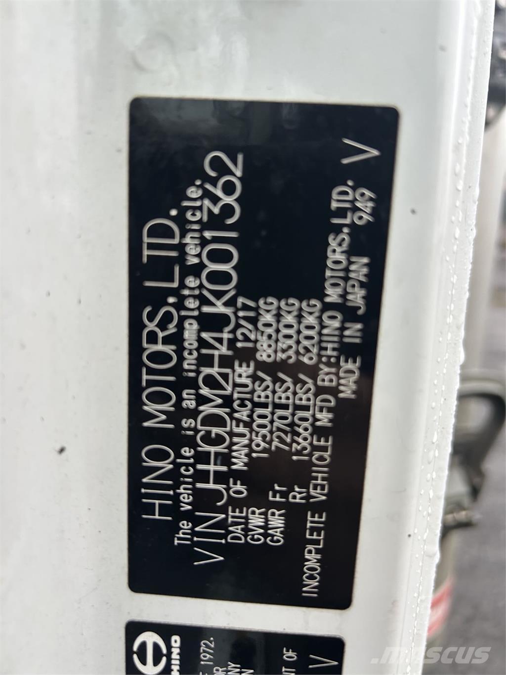 Hino 195 Skříňová nástavba