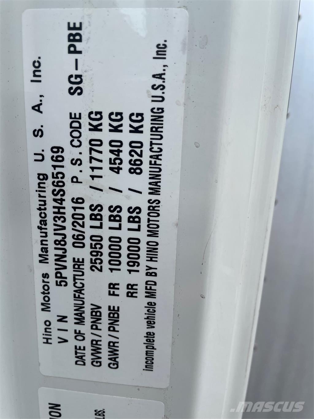 Hino 268A Skříňová nástavba