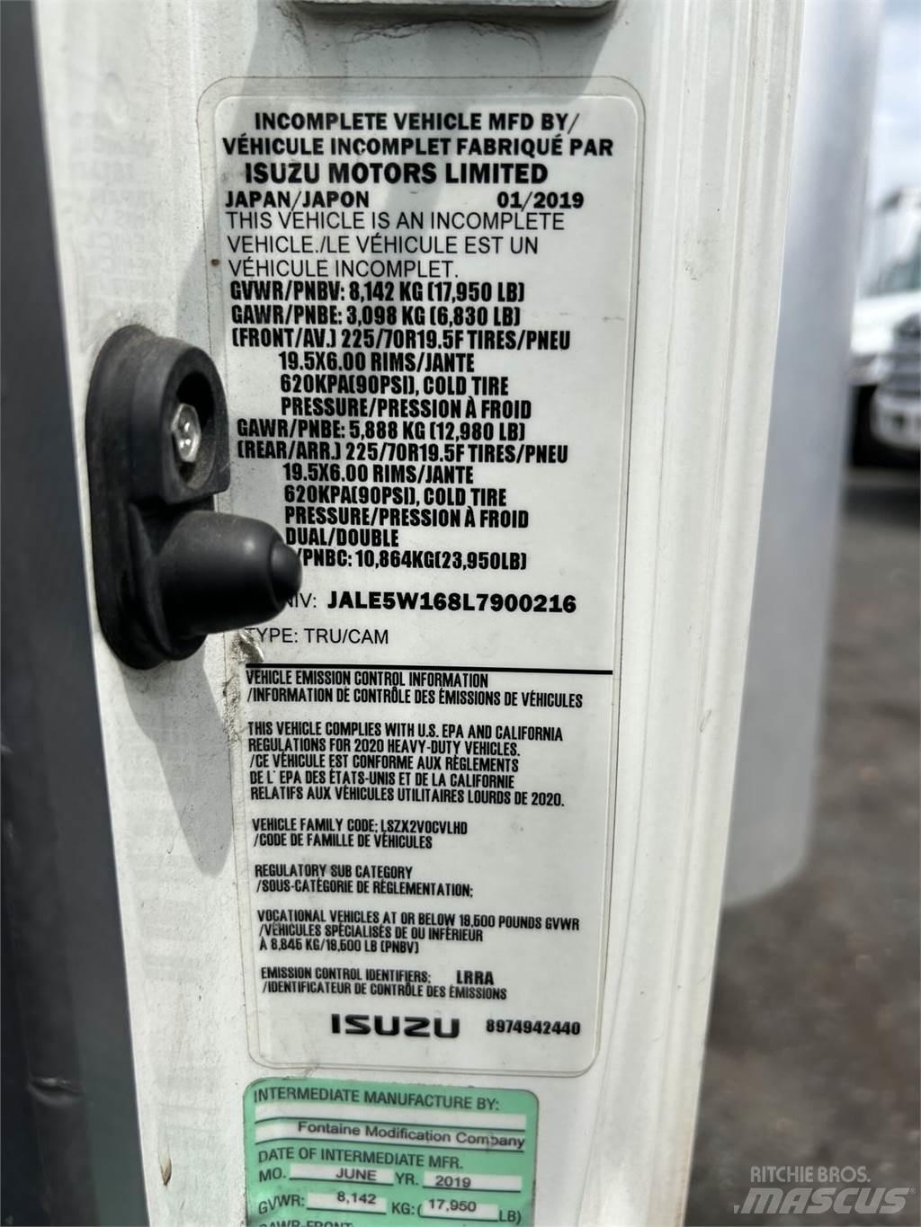 Isuzu NQR Skříňová nástavba