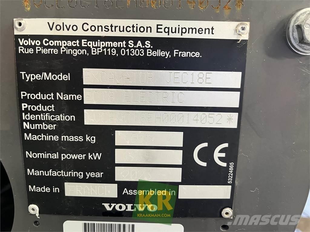 Volvo EC18E Pásová rýpadla