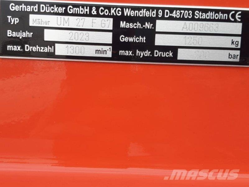 Dücker UM 27 Překopávače kompostu