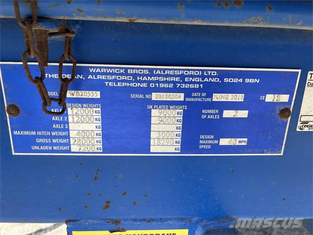  WARWICK 20 TONNE Další přívěsné vozíky