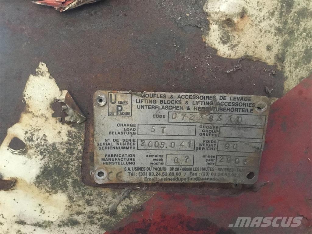  Hookblock 5ton Součásti a zařízení k jeřábům
