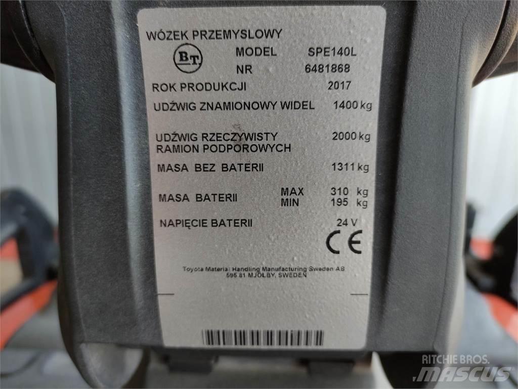 BT SPE140 L Ručně vedené vysokozdvižné vozíky
