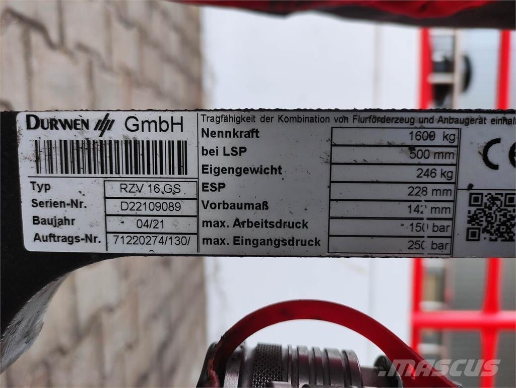 Durwen RZV 16 GS Manipulace s materiálem – ostatní