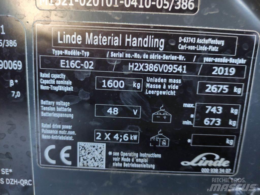 Linde E16C-02-386 EVO Akumulátorové vozíky