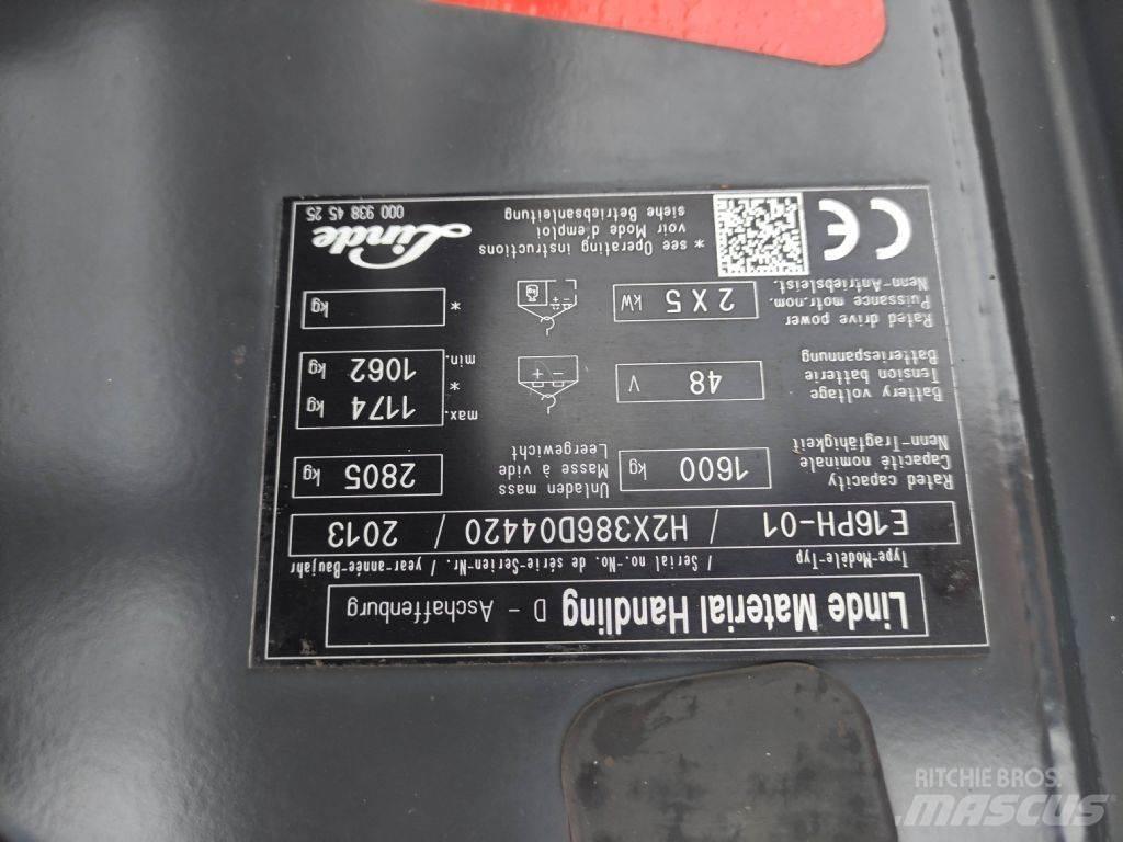 Linde E16PH-01-386 Akumulátorové vozíky