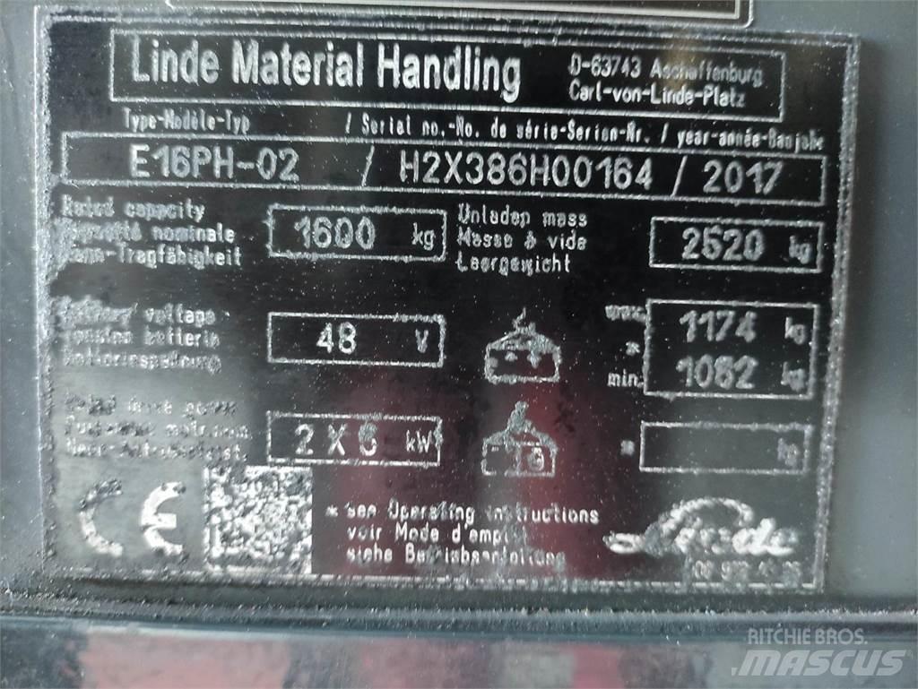Linde E16PH-02-386 EVO Akumulátorové vozíky